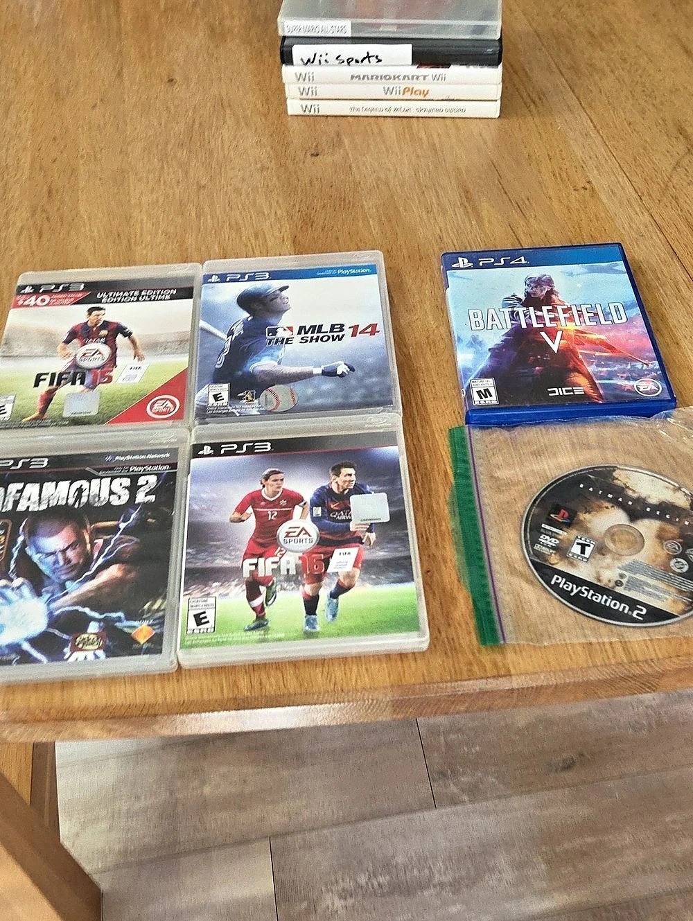 PlayStation Video Game Lot PS3 PS4 PS2 - INFAMOUS 2 - FIFA 15/16 - MLB14 - MORE